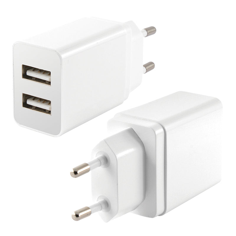 ADAPTATEUR 2 USB SECTEUR 12W 2,4A BLANC KSIX