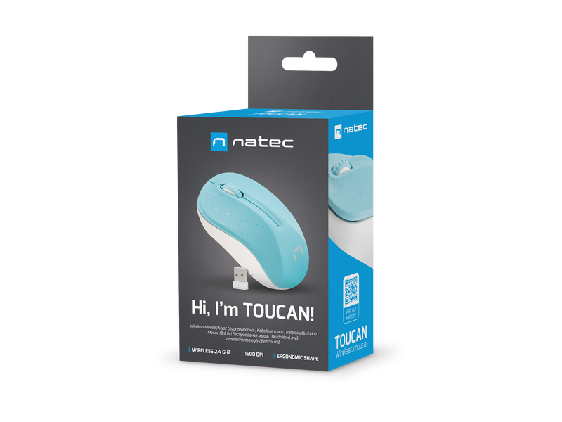 SOURIS NATEC TOUCAN SANS FIL 1600DPI OPTIQUE NATEC