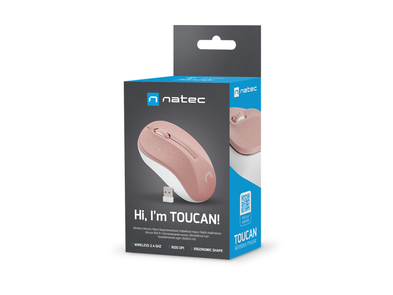 SOURIS NATEC TOUCAN SANS FIL 1600DPI OPTIQUE NATEC