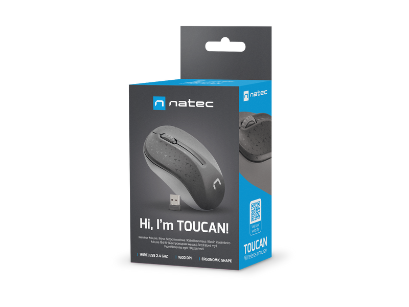 SOURIS NATEC TOUCAN SANS FIL 1600DPI OPTIQUE NATEC