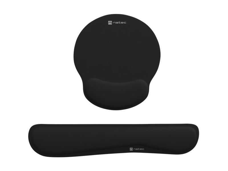 BUNDLE TAPIS DE SOURIS ET CLAVIER ERGONOMIQUE CHIPMUNK 2EN1 NOIR NATEC