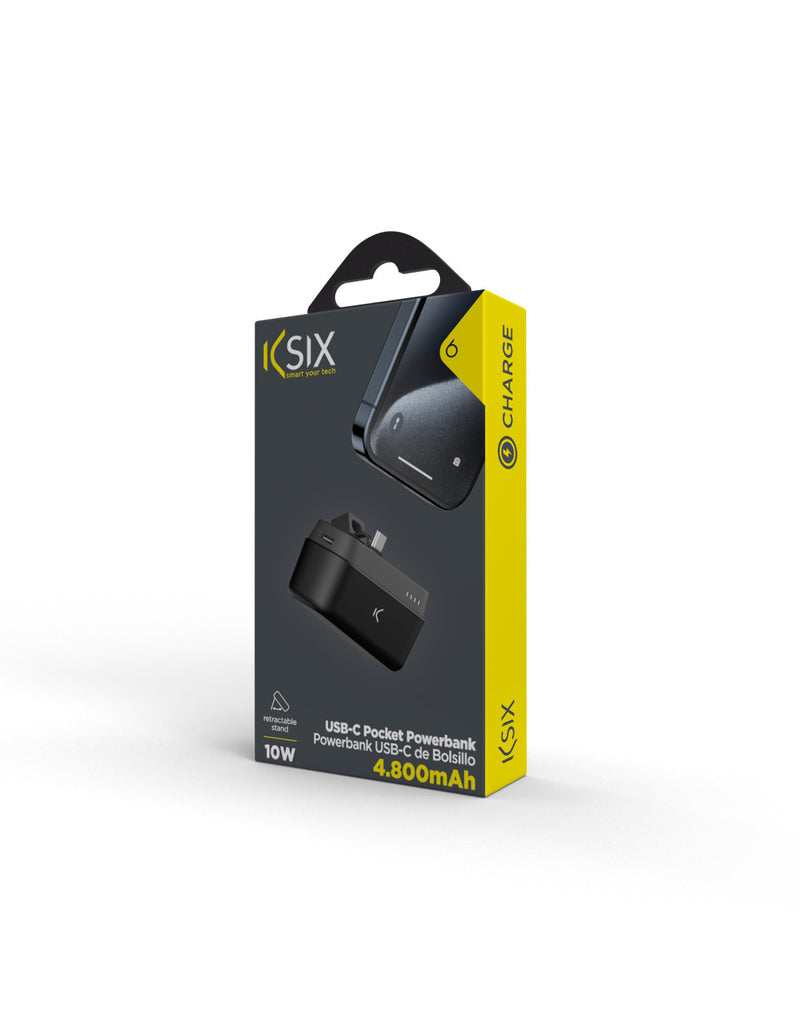 POWER BANK NOIRE AVEC SUPPORT 4800mAh KSIX