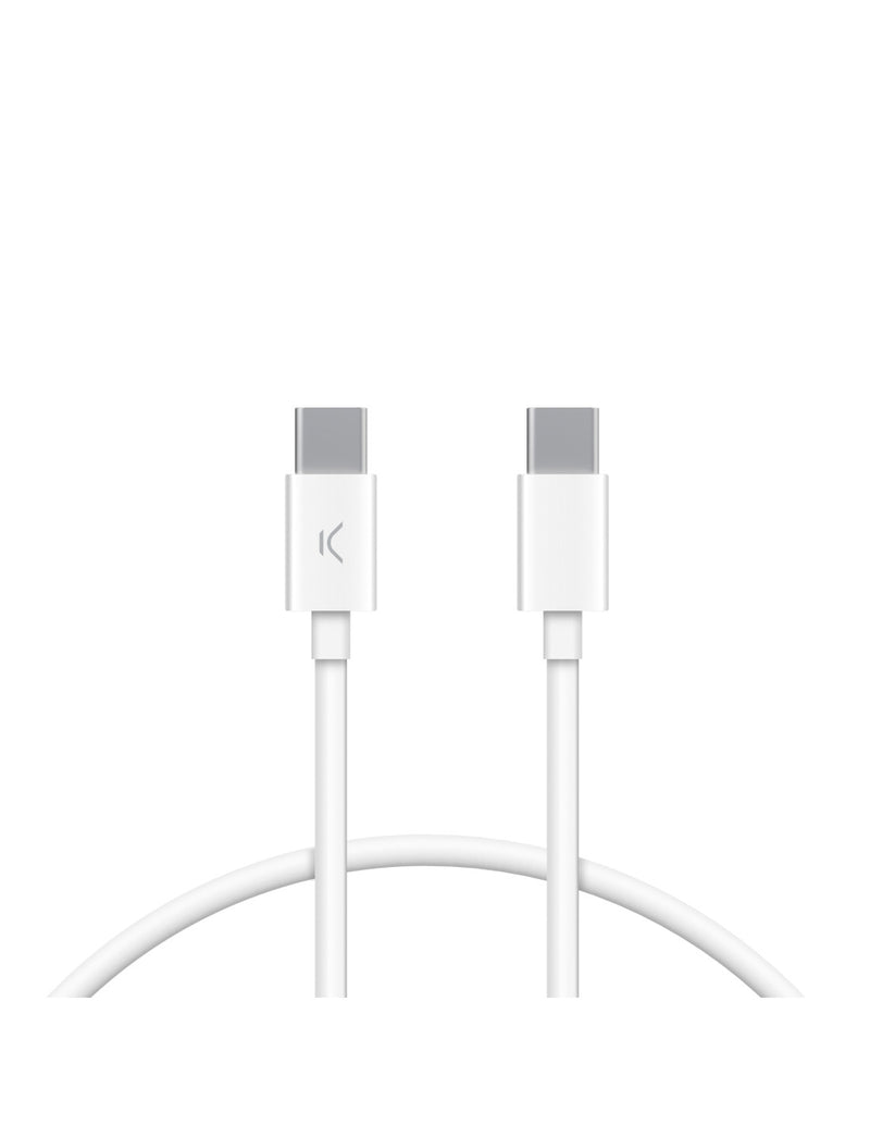 CABLE USB C VERS USB TYPE C 12W 1M BLANC KSIX