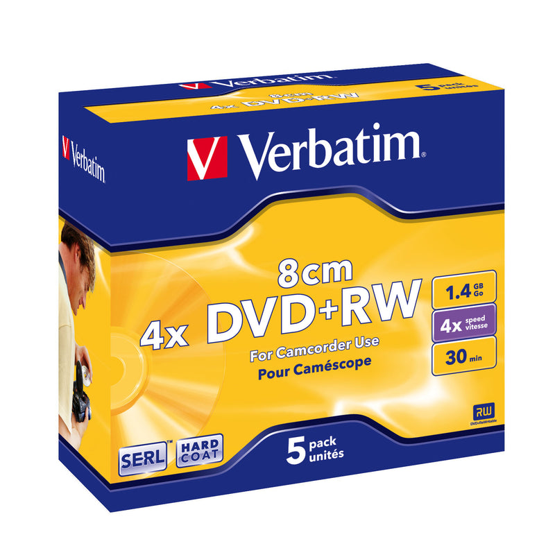 PACK DE 5 DVD + RW 8CM VERBATIM