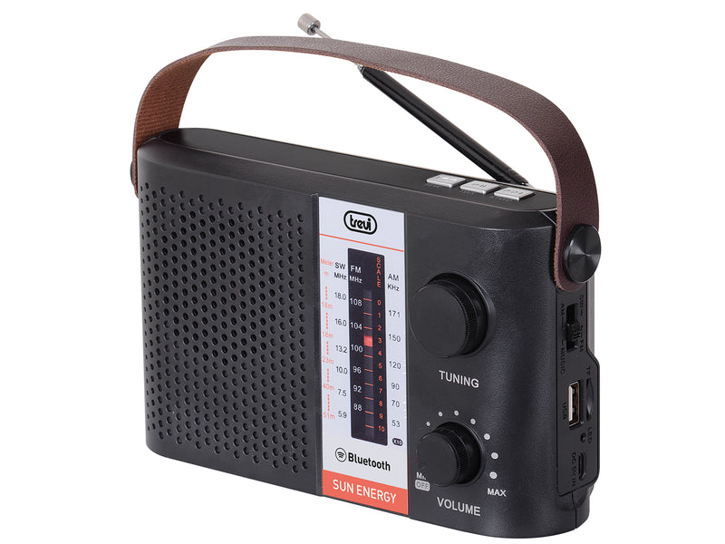 Radio portable inter solaire ra7f25 bluetooth noire TREVI