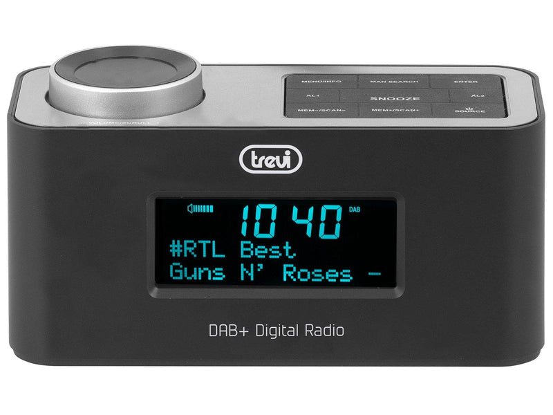 Radio réveil numérique rc 80d6 dab + noire Trevi - L'échoppe connectée