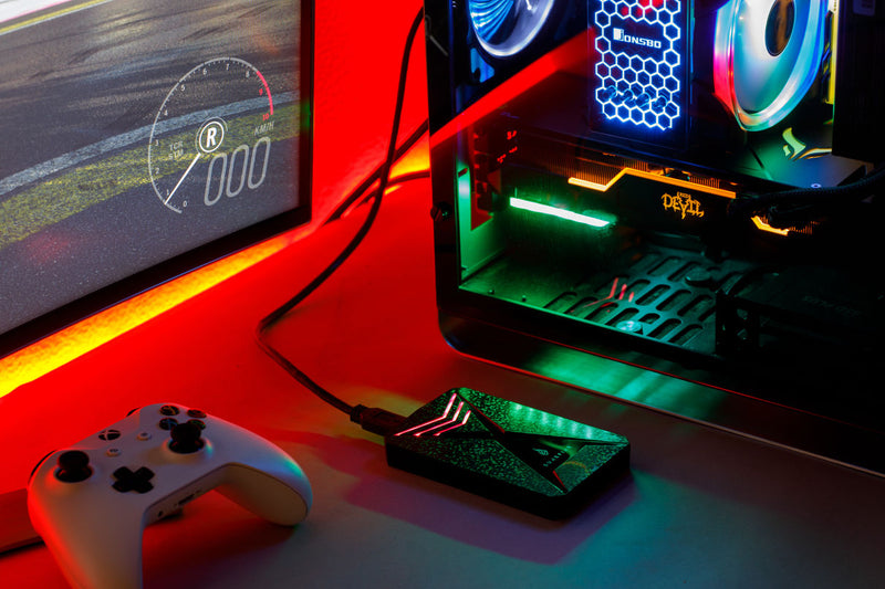 Boîtier PC Gamer WHITE SHARK Bunker avec LED Rouge - Noir