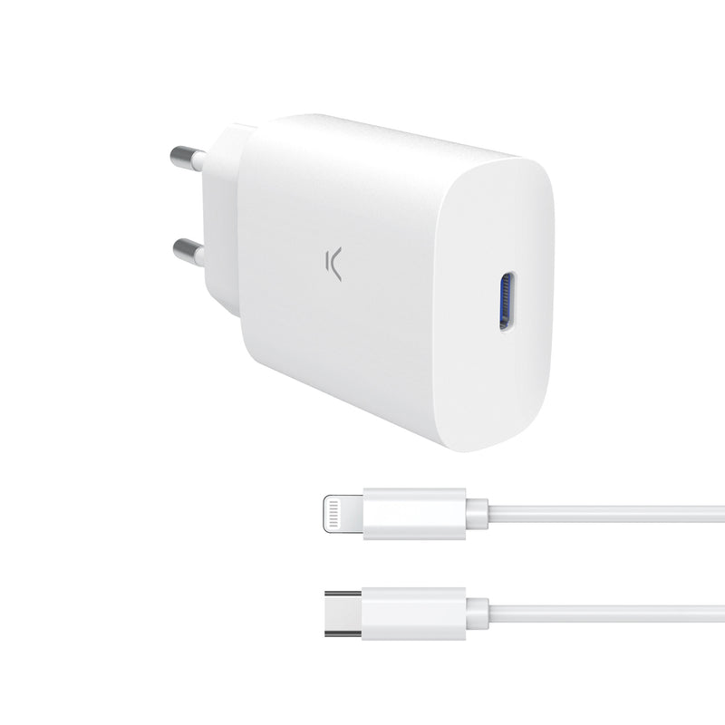 ADAPTATEUR USB SECTEUR POWER DELIVERY TYPE C 30W LIGHTNING KSIX